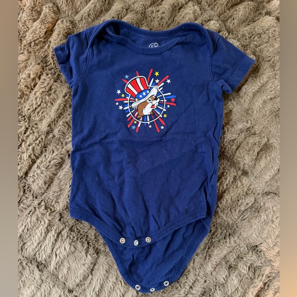 BUC-EE’S One Piece with Patriotic Graphic, size 18 months, GUC. 4th of July